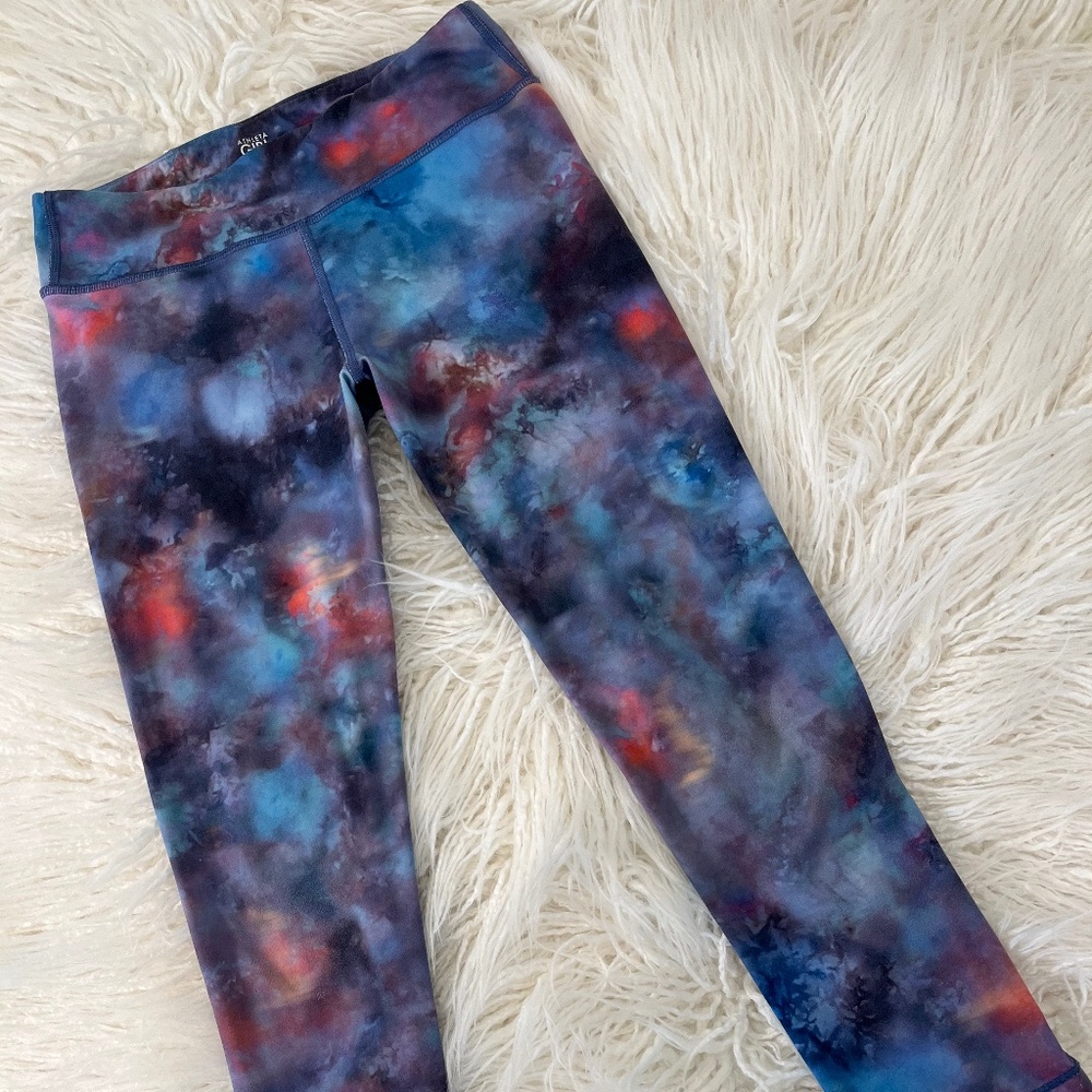 Athleta Girl "Printed Chit Chat capris in watercolor"